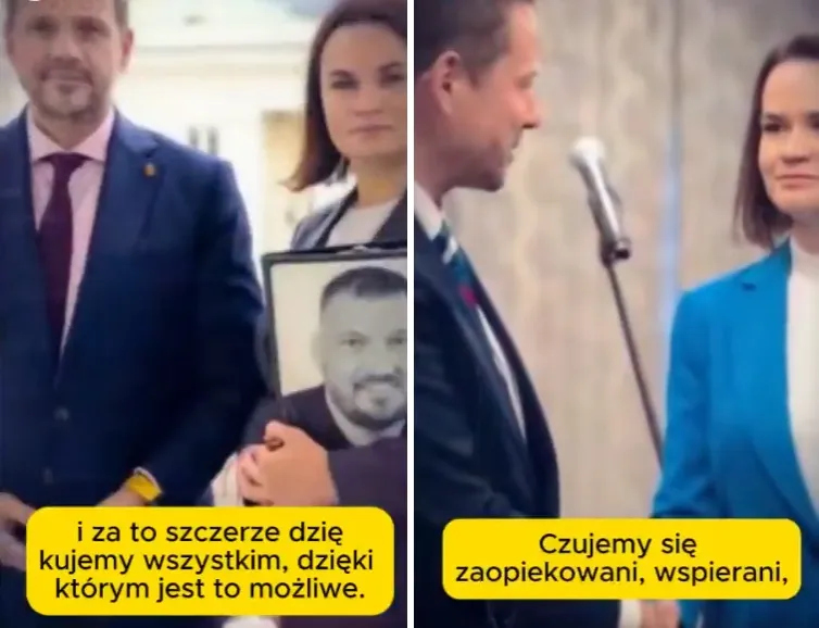 Kadr z fałszywego nagrania udostępnionego w serwisie X